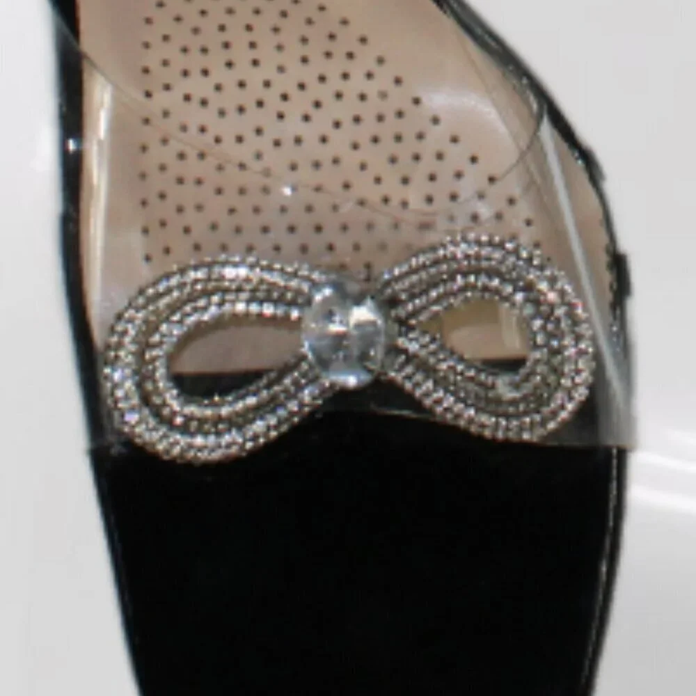 Azalea Wang Gomer Nude Silver Rhinestone Gladiator Wrap Stiletto Heel, Size 9